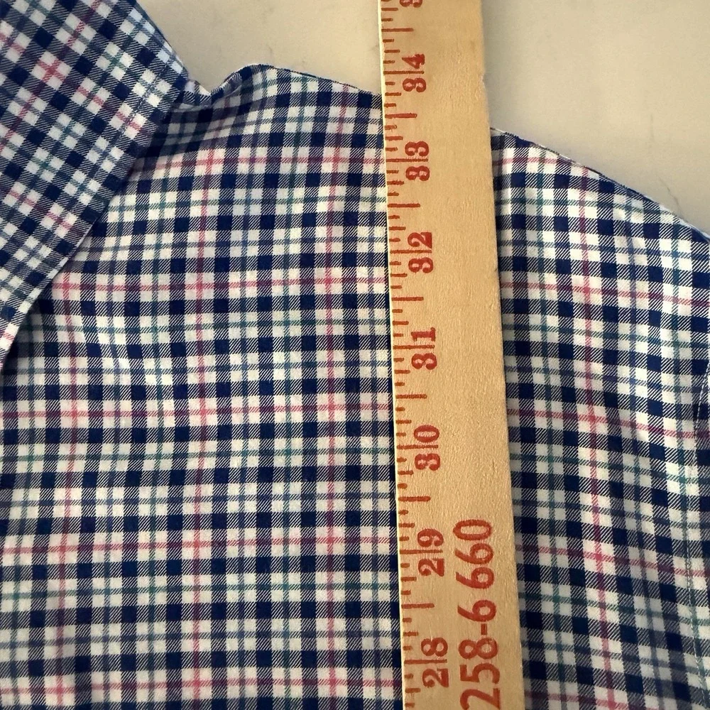 Polo Ralph Lauren Mens 2XL Plaid Pink Blue Classic Fit Oxford Button Down